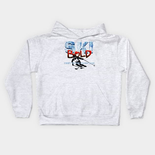 Ski Bold Kids Hoodie by teepossible